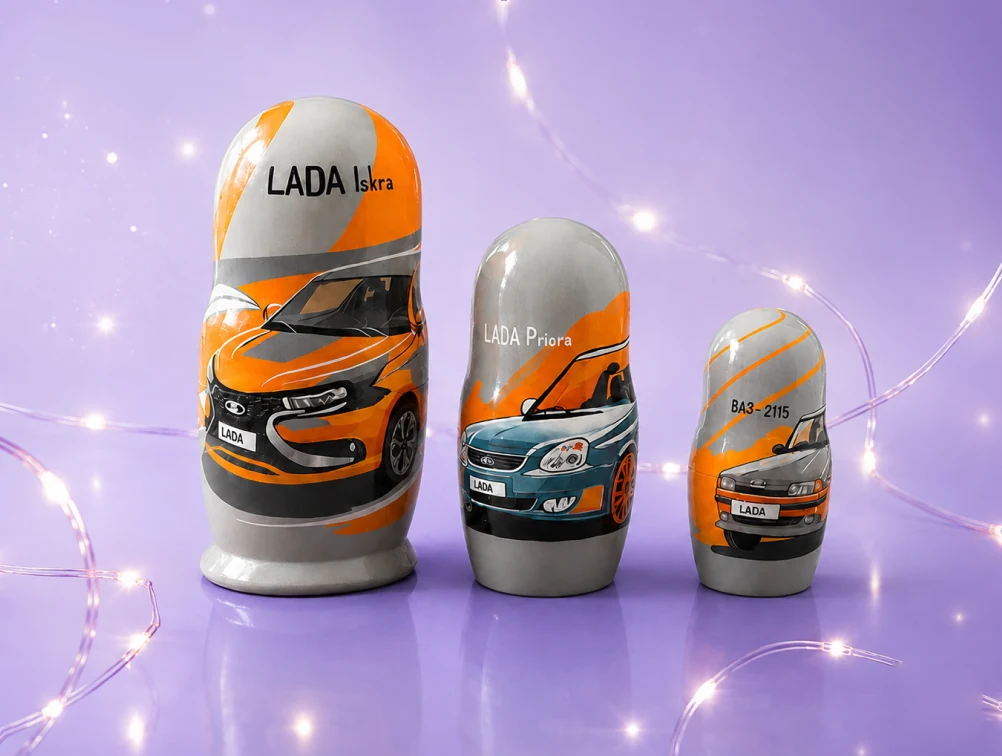 Матрёшки с ручной росписью LADA