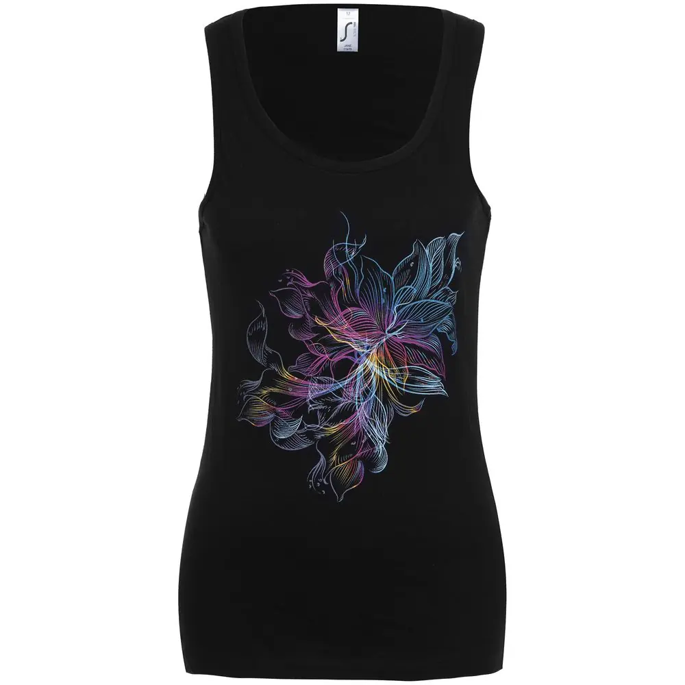 Майка женская Vibrance, черная, размер S