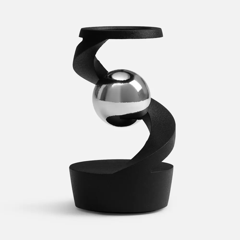 Настольный антистресс Mindflow, черный с серебристым