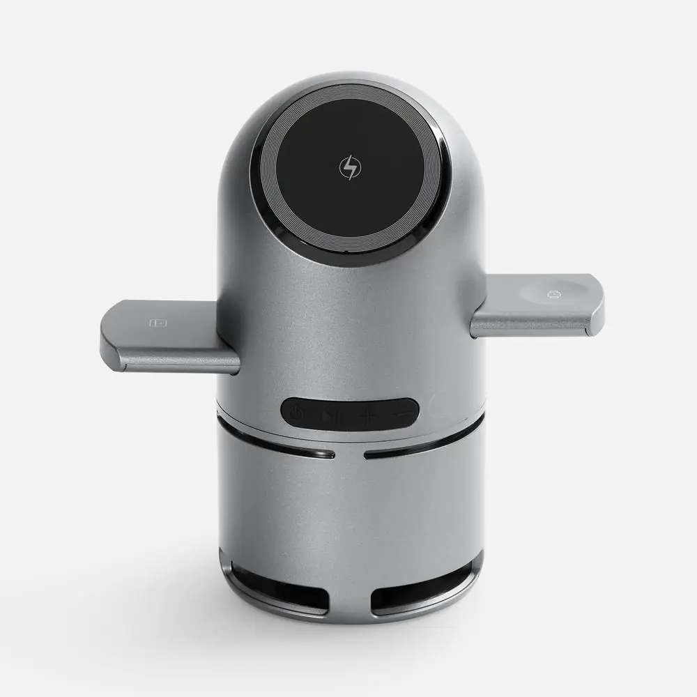 Bluetooth-колонка с беспроводной зарядкой Droid, серая