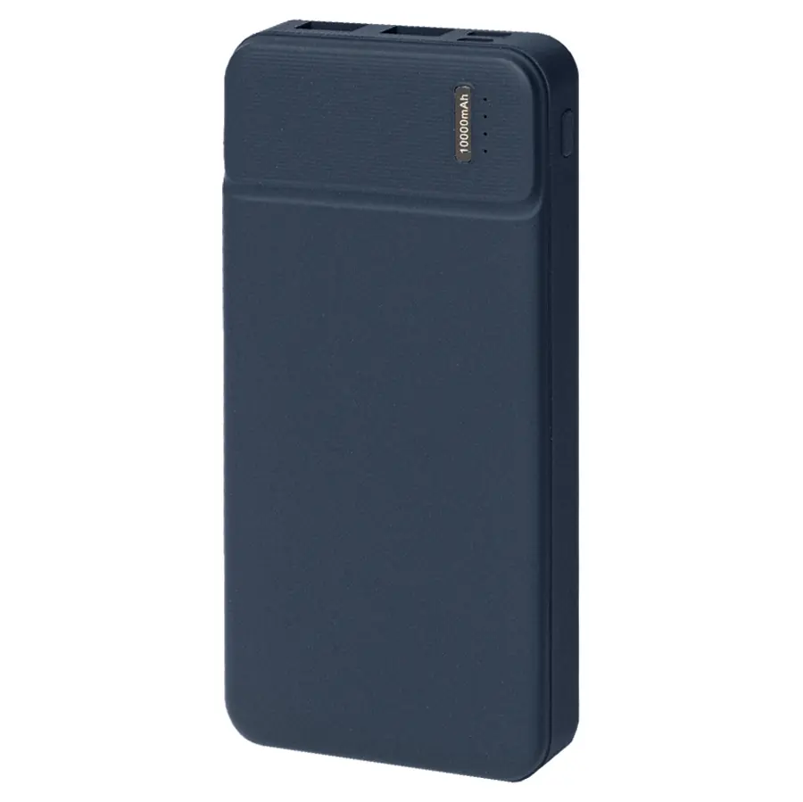Универсальный аккумулятор Flash 10 (10000 мАч) с подсветкой и soft touch,синий,13,7х6,87х1,55 мм