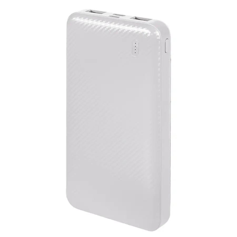 Универсальный аккумулятор Rib 10 (10000 мАч), белый, 13,5х6.8х1,5 см