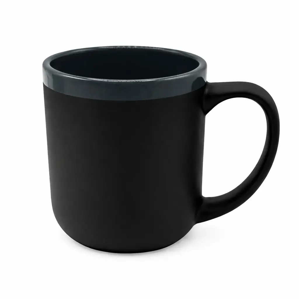 Кружка Barrel, софт-тач, чёрно-серая
