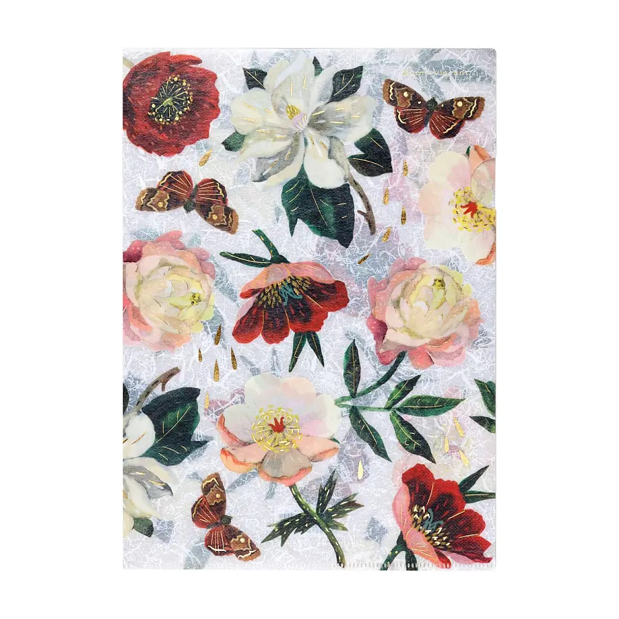 ПАПКА УГОЛОК С ОДНИМ ОТДЕЛЕНИЕМ, "FLORA.ПИОНЫ", А4