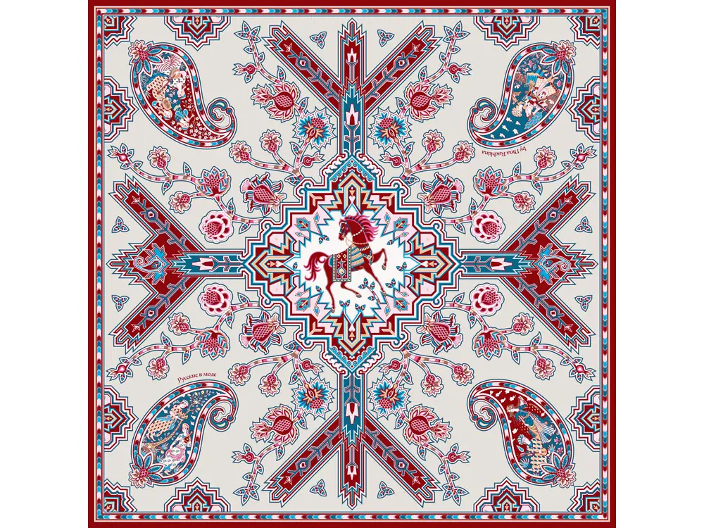 Платок Кавказский скакун