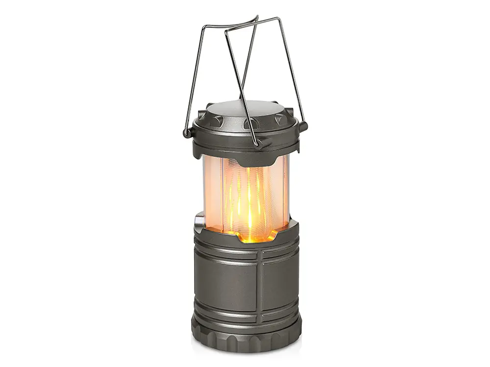 Туристический фонарь с эффектом пламени Beacon, серый