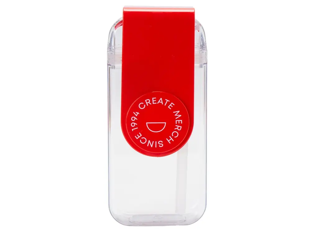 Бутылка для воды JUICY DRINK BOX, красный (тампопечать)