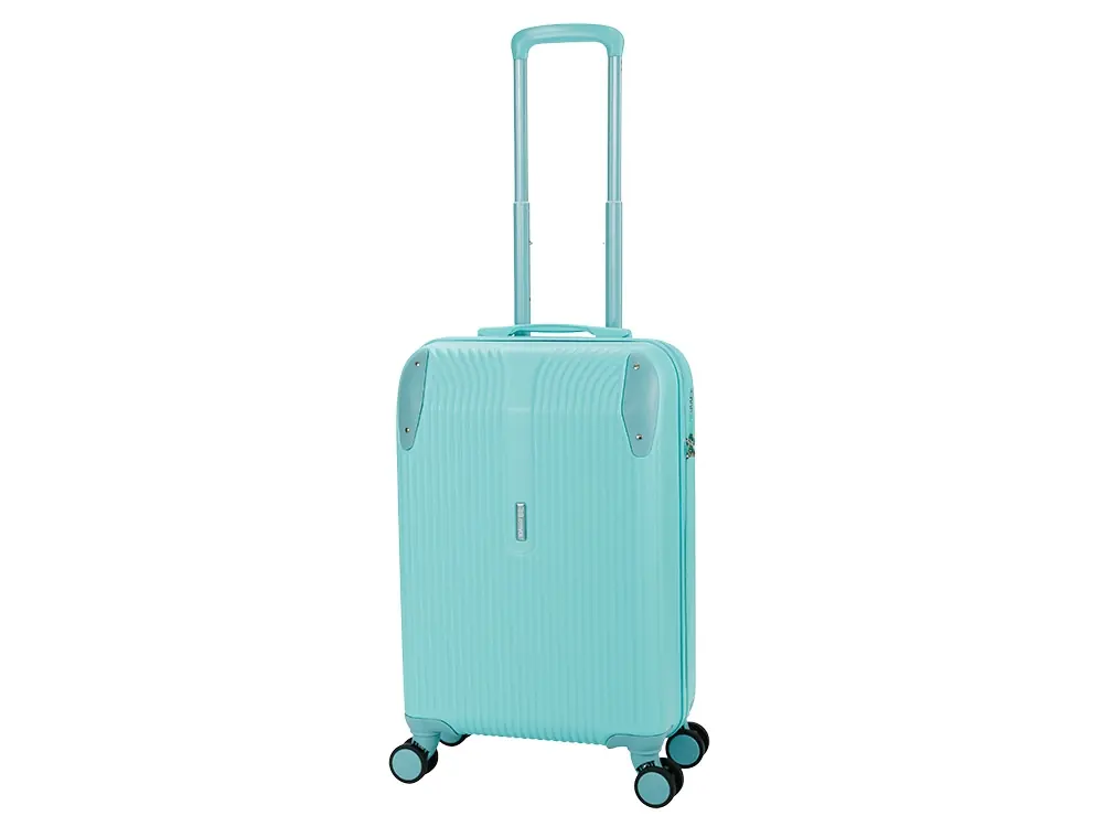 Чемодан TORBER В Отпуск, бирюзовый, ABS-пластик, 41 х 25 х 61 см, 48 л, 2,7 кг