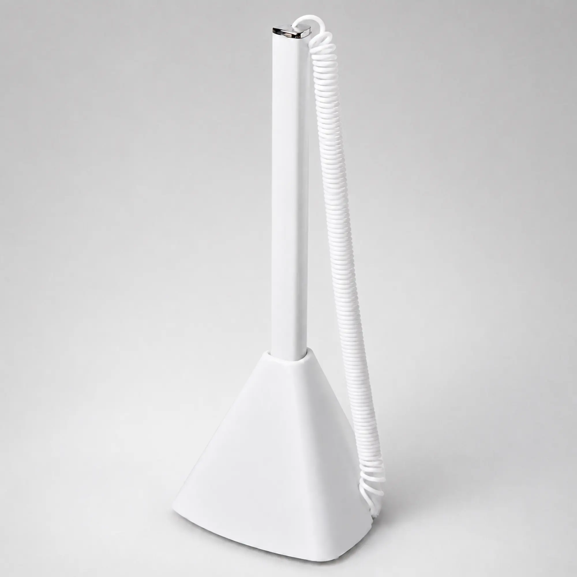 Пластиковая шариковая ручка на подставке Гриф, белый