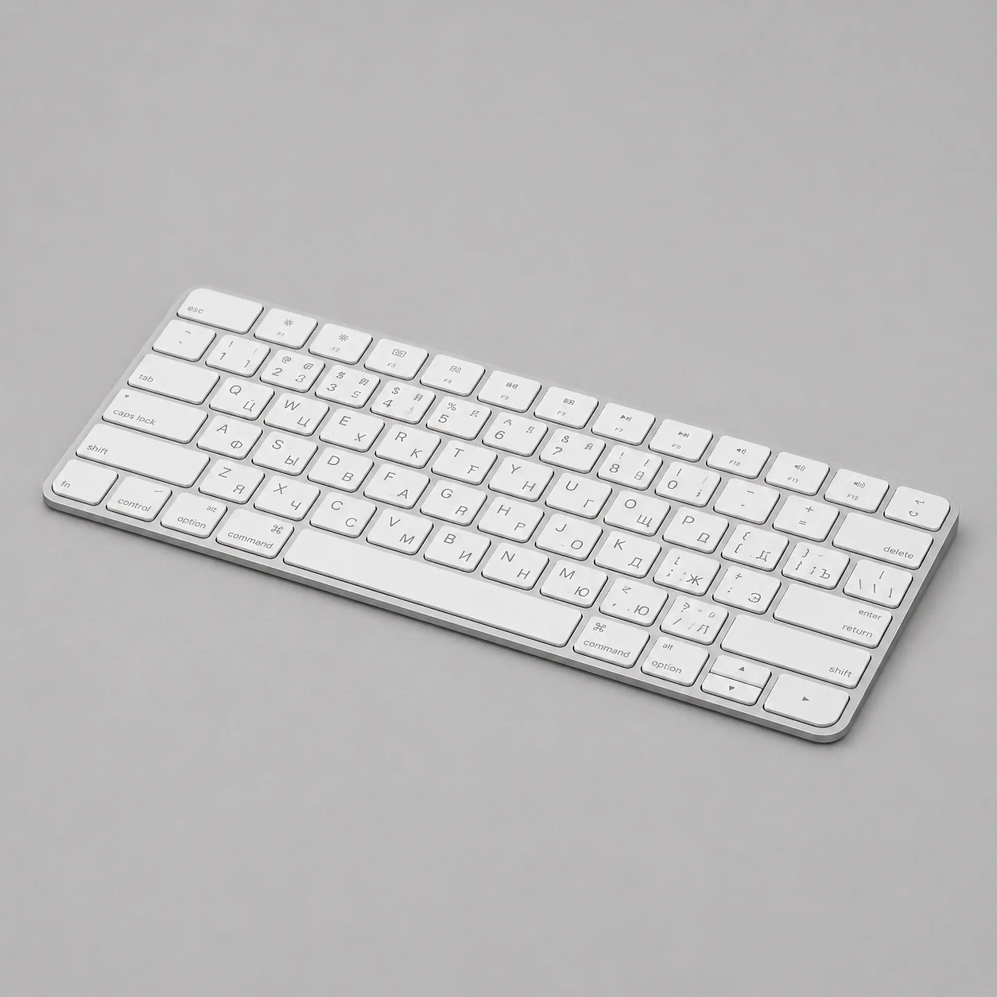 Беспроводная клавиатура Air Keyboard для MAC, Windows, 500 мАч, алюминий, белый, Deppa