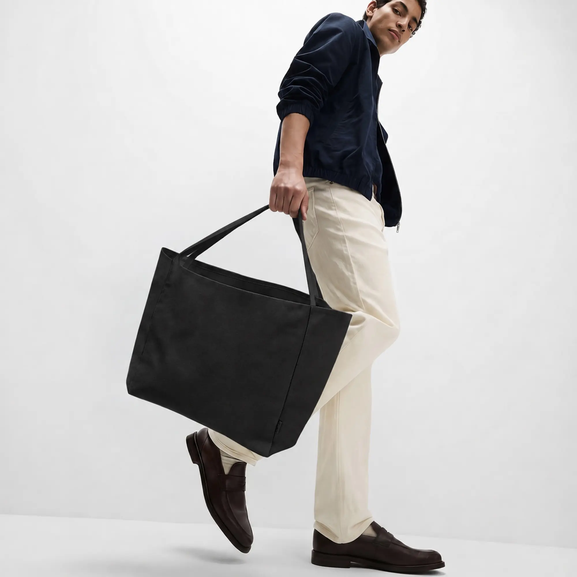 Шоппер-оверсайз Grossbag из переработанного хлопка 340 г, черный