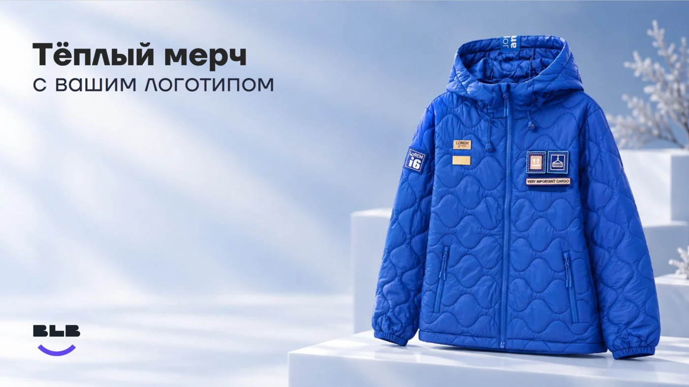 Обложка презентации «Тёплый мерч с вашим логотипом»